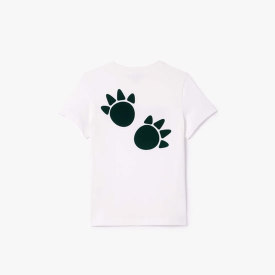 Lacoste Juniors Katoenen T-shirt met krokodillenprint voor jongens in wit - Image 2