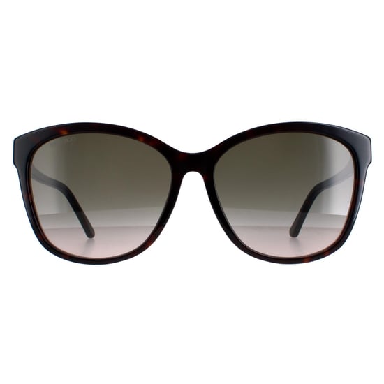 Jimmy Choo Square Womens Dark Havana Brown Gradient Lidie/F/SK