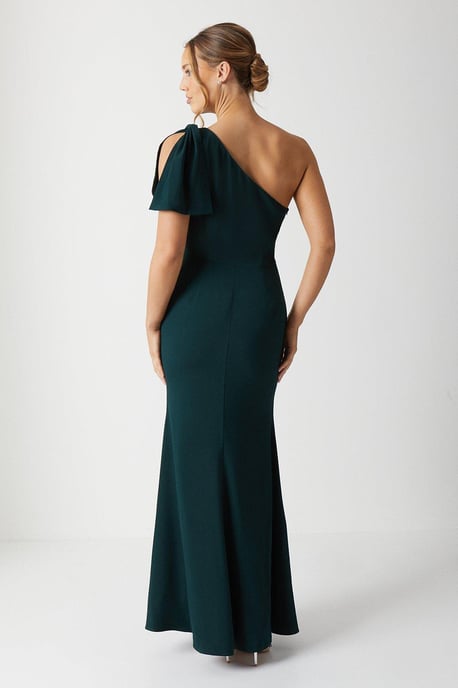 Bow One Shoulder Bridesmaids Dress - Image 3
