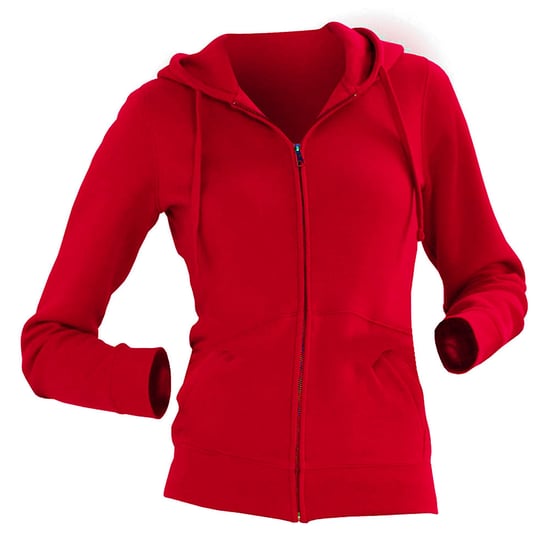 Russell Dames Premium Authentieke Hoodie met rits (3-laagse stof) (Klassiek rood) - Image 2
