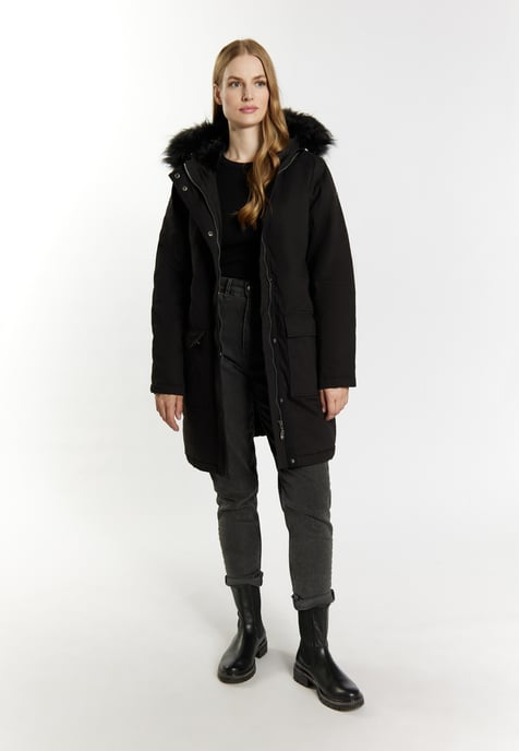 Dreimaster Winter parka Dames zwart - Image 2