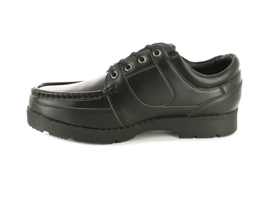 New Mens/Gents Black 4 Eyelet Lace Fastening Moccasin Style Shoes.
