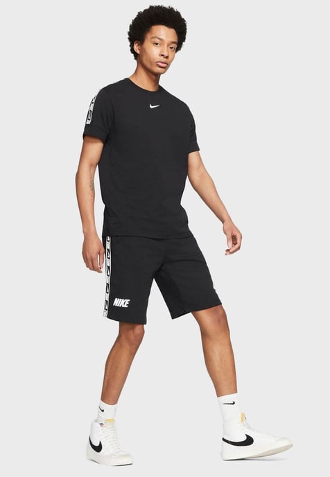 Nike NSW Repeat Heren Fleece Shorts Zwart - Image 6