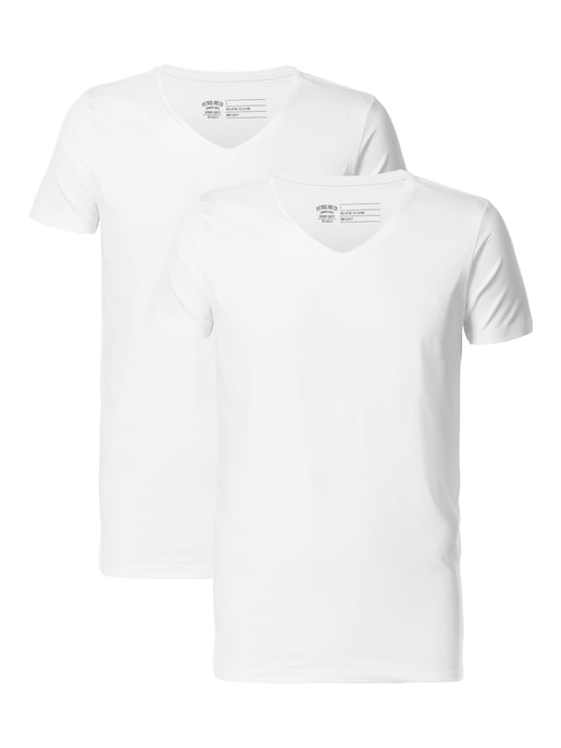 Petrol Industries - 2-pack Basic T-shirt V-Neck Men - White