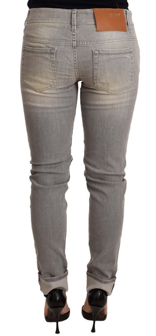Acht Grijze Katoenen Slim Fit Denim Jeans - Image 3