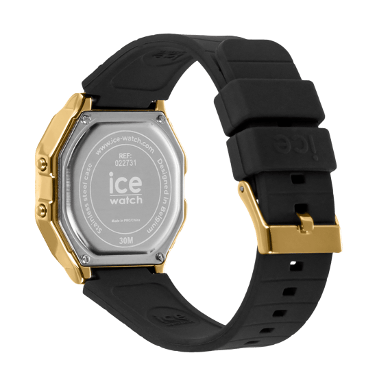 Ice Watch Ice Digit Retro - Metaal Gouden Spiegel - Zwarte Unisex Zwart Horloge 022731 - Image 3