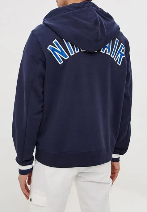 Nike Air heren trainingspak met doorlopende ritssluiting volledig in marineblauw - Image 3