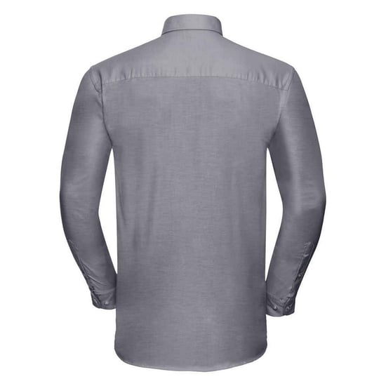 Russell Collection Heren Oxford Easy-Care Formeel Overhemd Met Lange Mouwen (Zilver) - Image 2