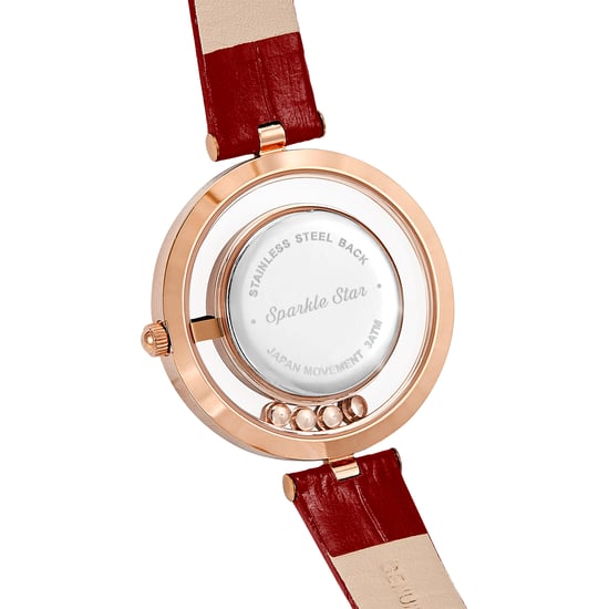 VICTORIA HYDE Dameshorloges Kleine Wijzerplaat Analoog Kwarts Vrouw Horloges met Helder Kristal Elegant Gouden Horloge voor Vrouw, rood kristal - Image 2