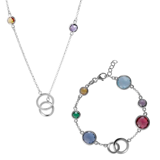 Orphelia 'Eloise' Dames 925 Sterling Zilveren Set: Armband + Ketting - Zilver SET-7409 - Image 1