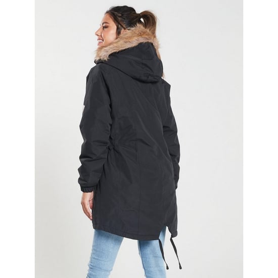 Trespass Womens/Ladies Celebrity Insulated Longer Length Parka Jacket (Black)
