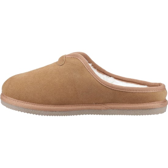 Hush Puppies Conrad Suède Herenslippers Tan - Image 4