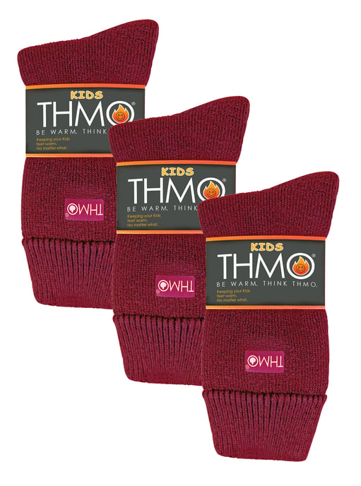 THMO - 3 paar thermo kindersokken - Fuchsia - Image 2