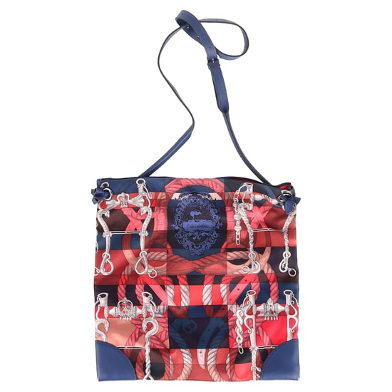 Hermès Gedrukte Zijden City Bag in Multicolor Zijde en Leer - Image 2