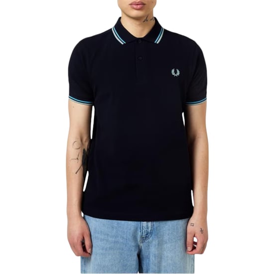 Fred Perry M3600 Twin Tipped Polo Shirt In Navy - Image 1