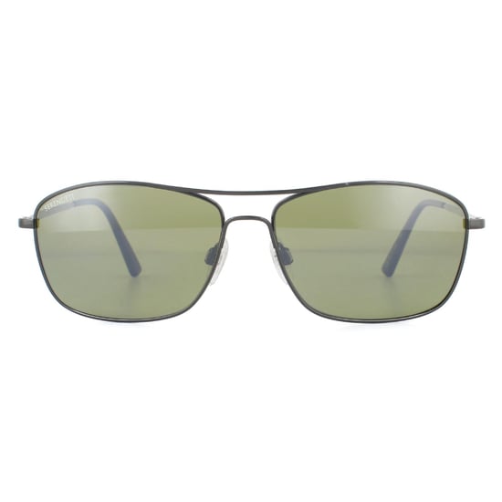 Serengeti Sunglasses Corleone 8565 Shiny Dark Gunmetal Mineral Polarized 555nm Green