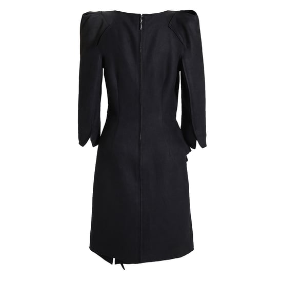 Stretch suede jurk met ruches op rok - Image 2