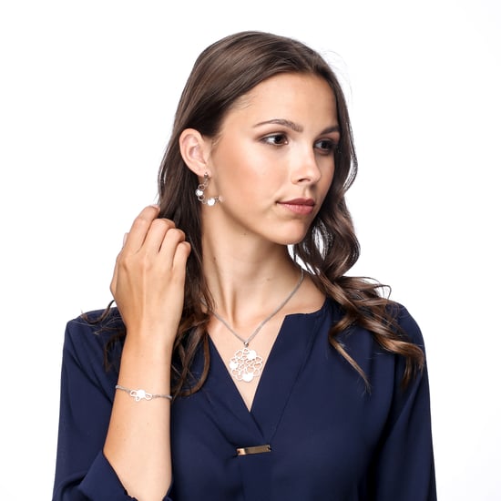 Orphelia 'Maliya' Dames 925 Sterling Zilveren Ketting met Hanger - Zilver/Rozé ZK-7388 - Image 4