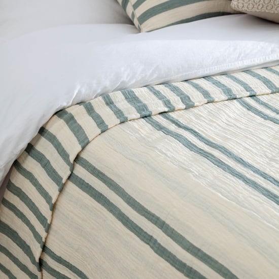 Tuin Geweven Streep Katoenen Bedsprei - Image 2