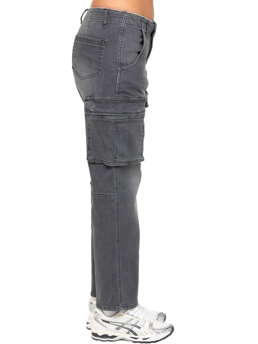 Enzo | Womens Cargo Straight Leg Jeans - Image 4