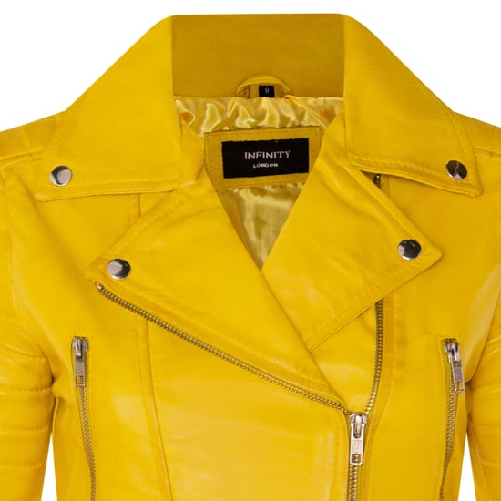 Ladies Brando Short Leather Jacket-Longtown
