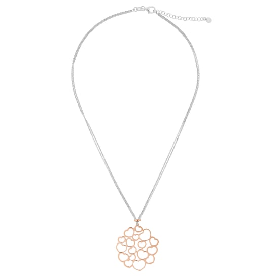Orphelia 'Maliya' Dames 925 Sterling Zilveren Ketting met Hanger - Zilver/Rozé ZK-7388 - Image 1