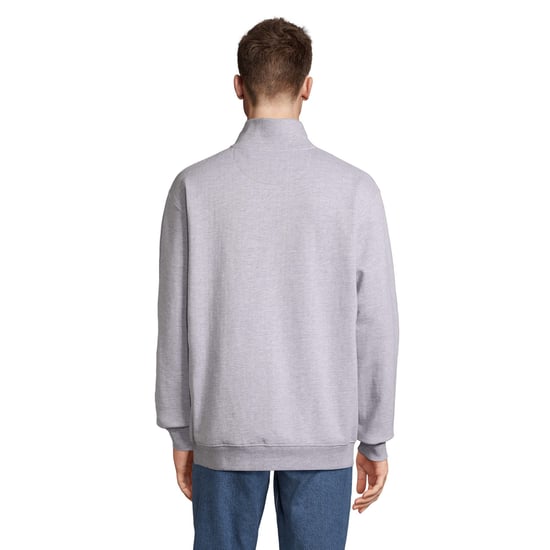 SOLS Uniseks Conrad Sweatshirt met Quarter Zip voor volwassenen (Grijze Melange) - Image 2