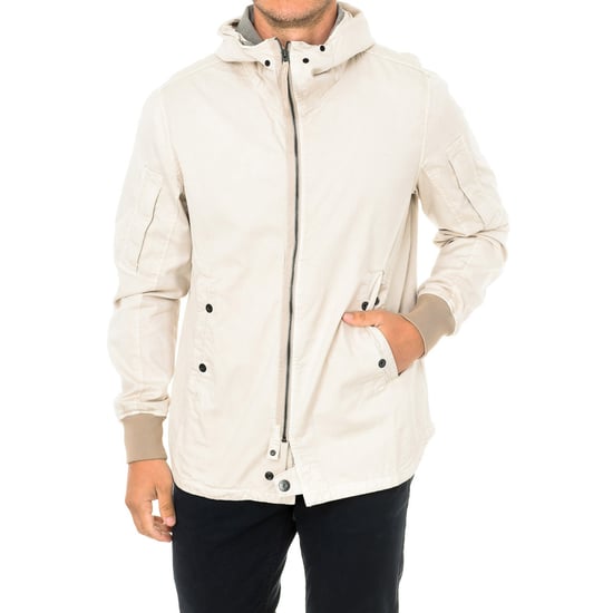 Overshirt jacket with hood collar D01657 man