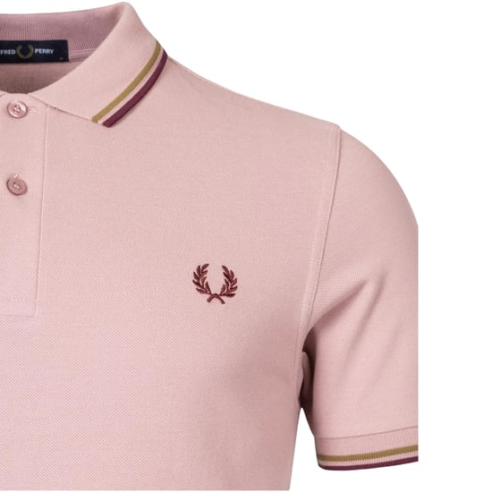 Fred Perry M3600 Twin Tipped Polo Shirt Dusty Rose