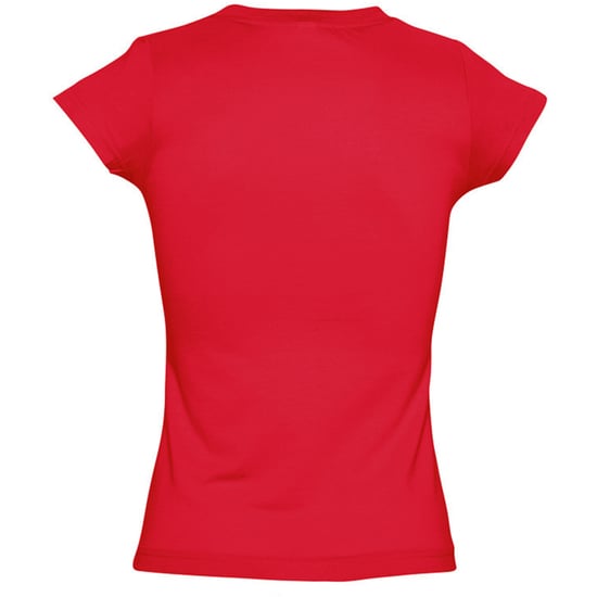 SOLs Womens/Ladies Moon V Neck Short Sleeve T-Shirt (Red)