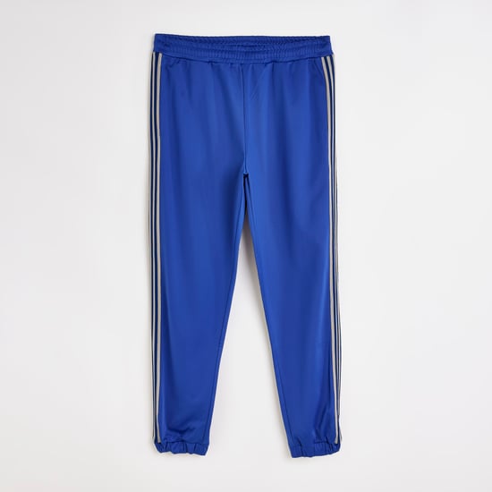 River Island Mens Cuffed Joggers Blue Slim Ft Stripe