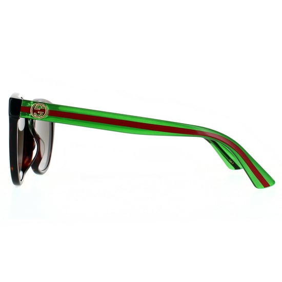Gucci Round Womens Havana With Green and Red Brown Gradient Sunglasses