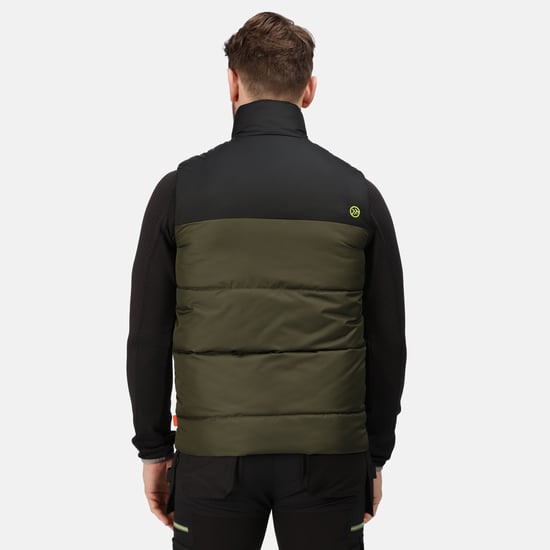 Regatta Mens Regime Insulated Body Warmer (Dark Khaki/Black)