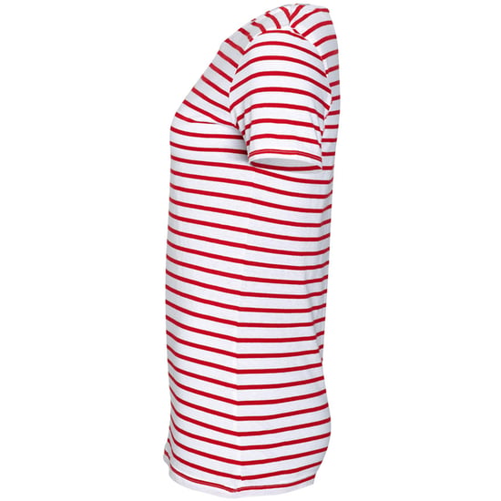 SOLS Womens/Ladies Miles Striped Short Sleeve T-Shirt (White/Red)