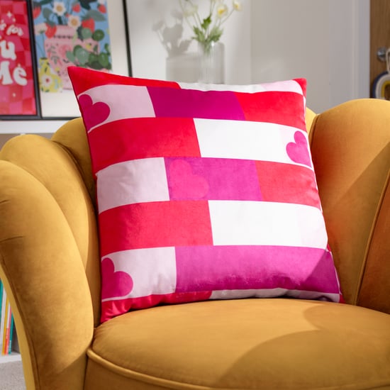 Heya Home Big Love Velvet Polyester Filled Cushion