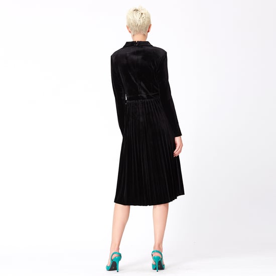 Velvet wrap effect -jurk - Image 4