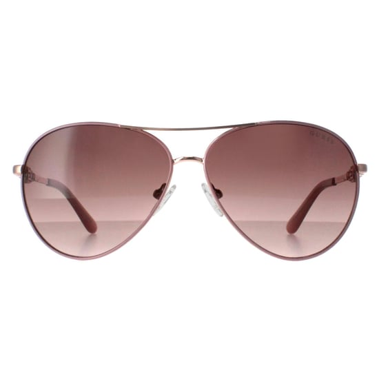 Guess Aviator Womens Gold Pink Brown Gradient GU7885-H