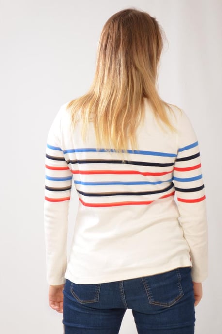 Long Sleeve Striped Cotton Top