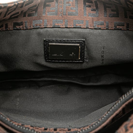 Vintage Fendi Zucchino Canvas Schoudertas Bruin - Image 5