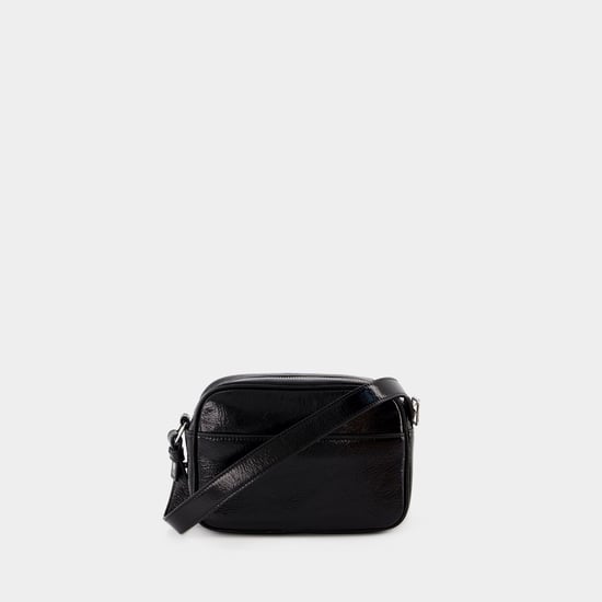 Reedition Camera Schoudertas - Courreges - Leer - Zwart - Image 2