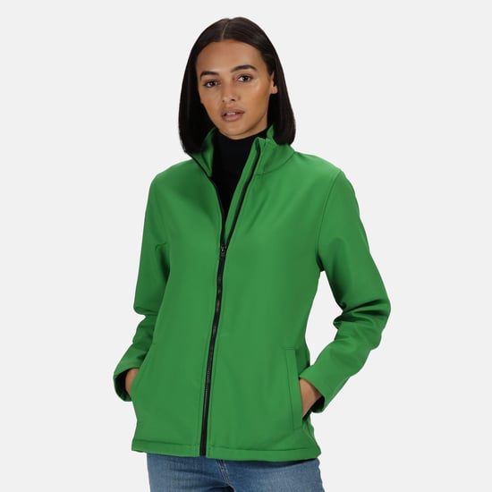 Regatta Womens/Ladies Ablaze Printable Soft Shell Jacket (Extreme Green/Black)