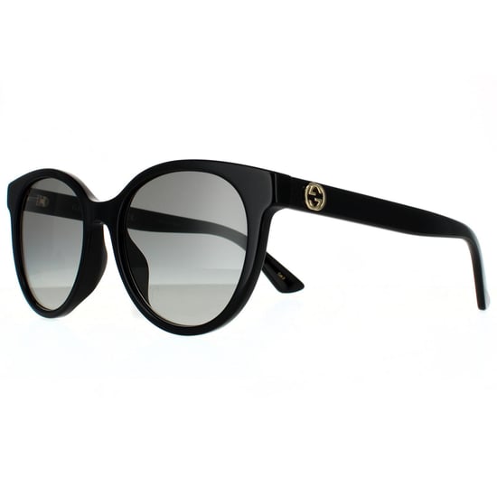 Gucci Round Womens Black Grey Gradient Sunglasses