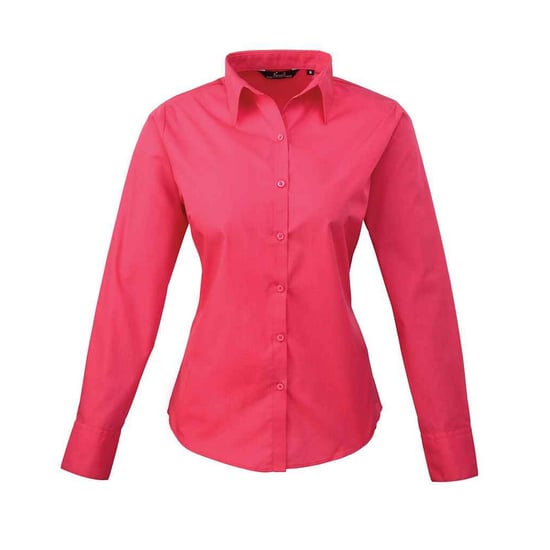 Premier Dames/Dames Shirt Met Lange Mouwen (Heet Roze) - Image 1