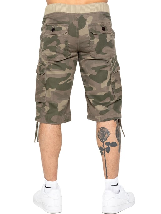 Enzo | Mens Cargo Combat Camo Shorts