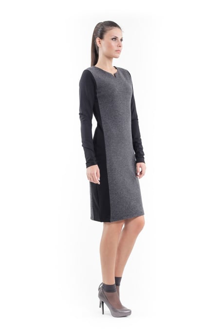 Wool Blend Straight Dress