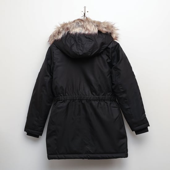 Dames Only Iris Winter Parka Jas in Zwart - Image 2