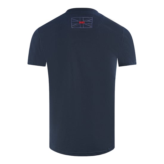 Aquascutum London 1851 Tape Logo Navy Blue T-Shirt