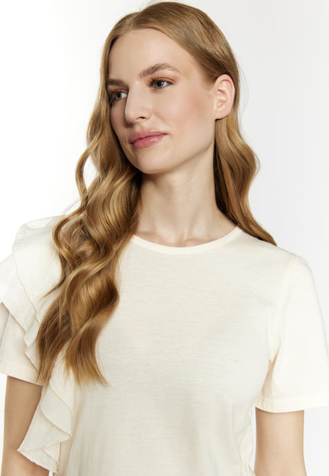 Dreimaster T-shirt Dames wolwit - Image 5