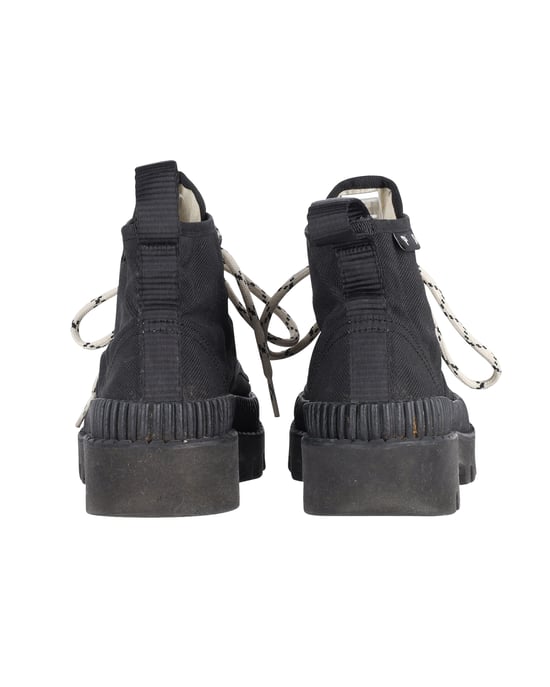 Proenza Schouler Lugzolen Laarzen in Zwart Canvas - Image 5