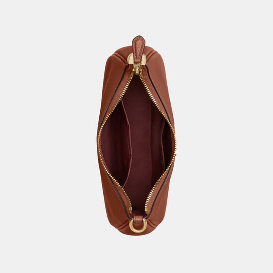 Teri Shoulder Bag in Leather with Leather Strap with Tooling